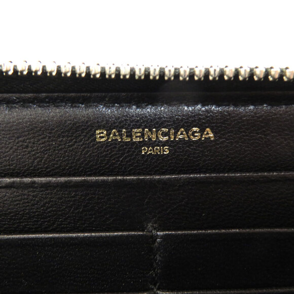 Balenciaga Logo Leather Long Wallet Motif - Picture 6 of 8